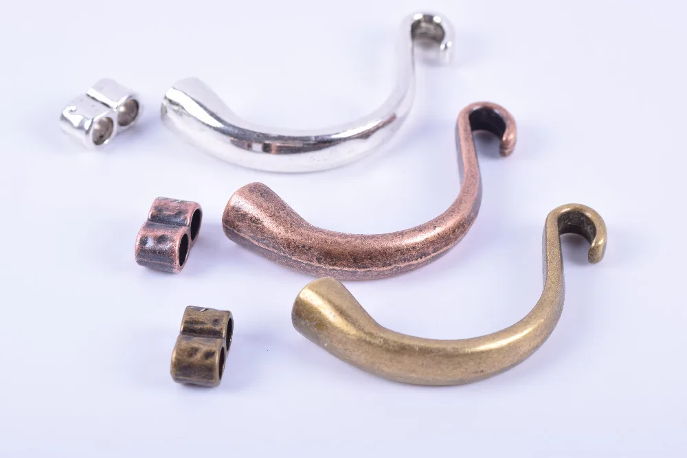 

KONMAY 5 Sets9x5mm Half Cuff Bangle Clasp for Bracelet Wrapping ------CLP1304