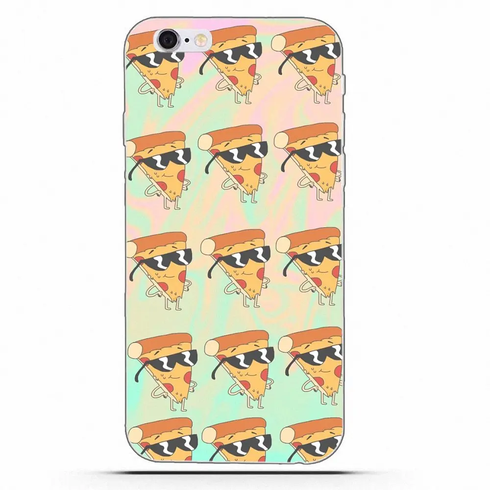 Wexoeq для Apple iPhone 4 4S 5 5C 5S SE 6 6S 7 8 Plus X фото мягкий чехол телефона Милая пицца |