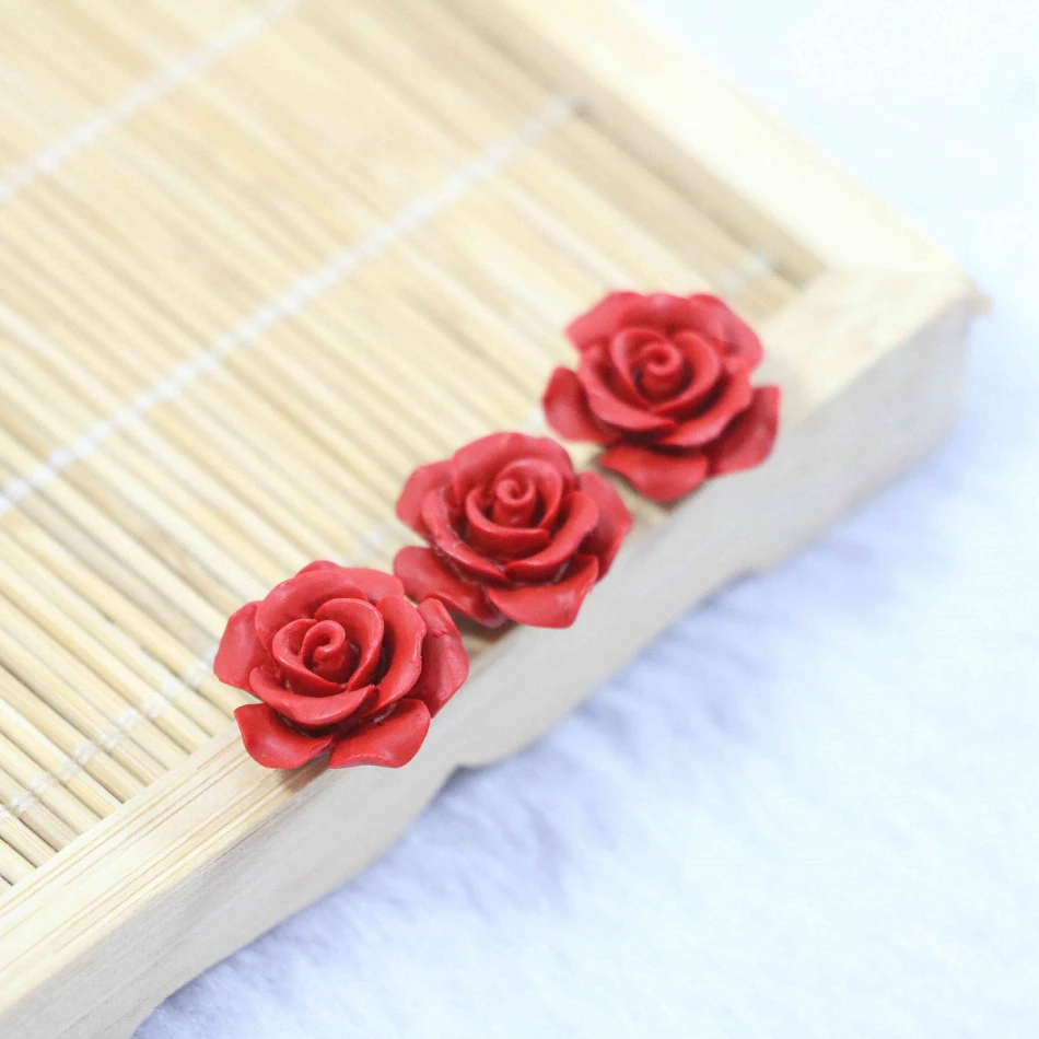 Новинка красная имитация cinnabar кулон с цветком хит продаж бусы diy подвески для