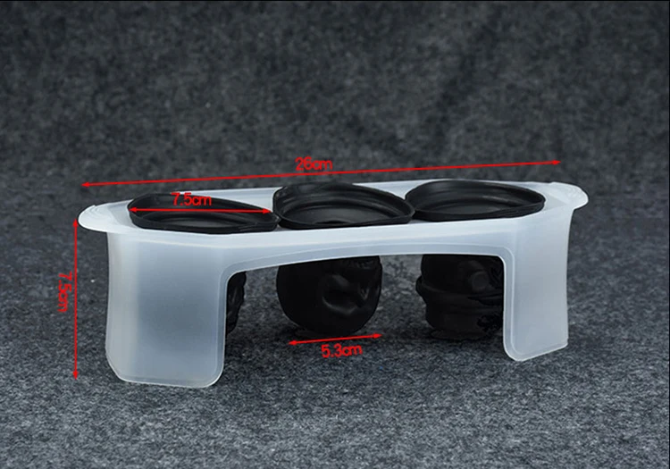 3D большой крутой череп свечи Силиконовые Формы Набор DIY кубики льда твердые духи штукатурка мыло инструменты для изготовления шоколада глиняные формы