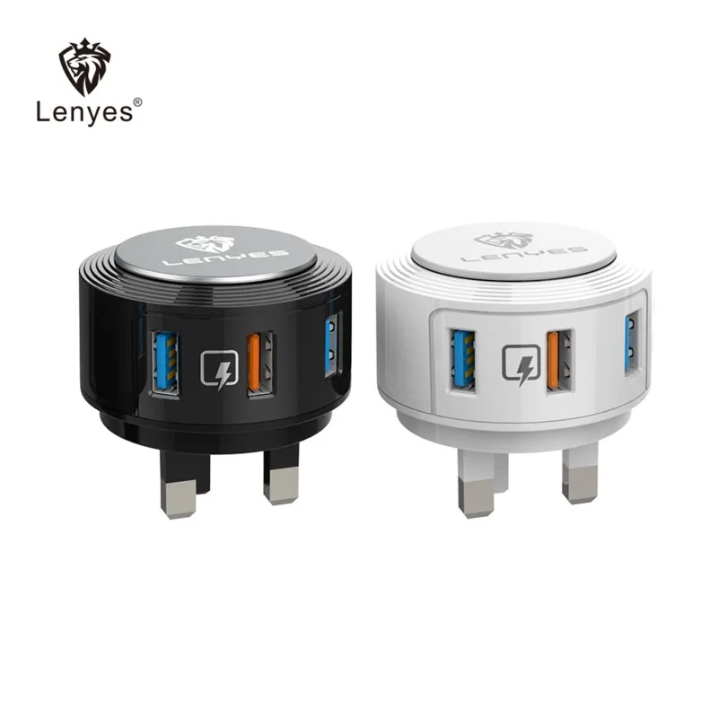 Lenyes 28 Вт быстрой зарядки адаптер тройной Порты usb 5V 3A универсального смартфона Зарядное устройство для IPhone samsung Android стандарта ЕС, США, Великобритании США Россия