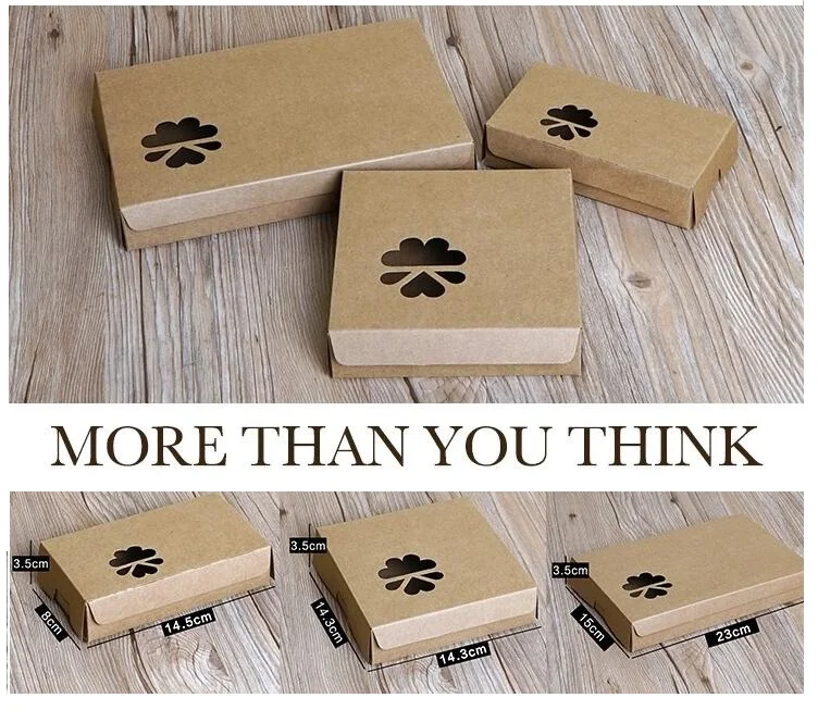 . 12 крафт бумажная быстрая упаковка картон коробка для печенья и торта с окошком