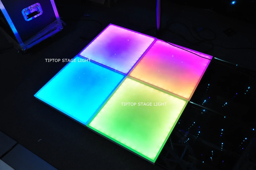Gigertop RGB 50 см x 50 см светодиодный сценический пол KTV бар СВЕТОДИОДНЫЙ танцпол из закаленного стекла цветной светодиодный светильник 10 мм Стекловолокно для свадебного танца
