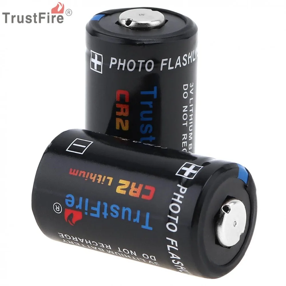 2 шт.! TrustFire CR2 3V 750mAh литиевая батарея с предохранительным клапаном для