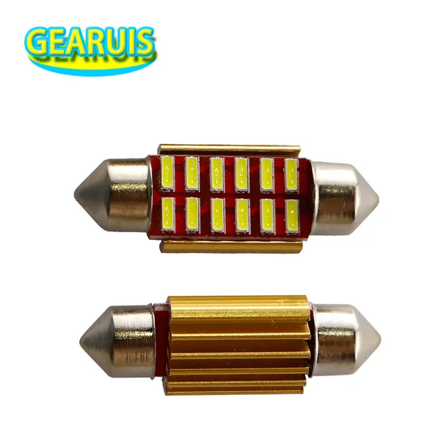 100 шт. термостойкая гирлянда 12 SMD 4014 LED 50 мА C5W 31 мм 36 39 41 безотказный автомобильный