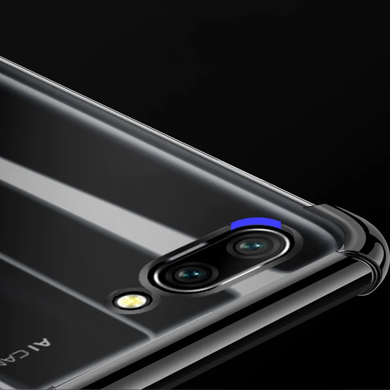 Мягкий чехол из ТПУ для Huawei Honor 10 Ультратонкий Прозрачный блестящий с покрытием