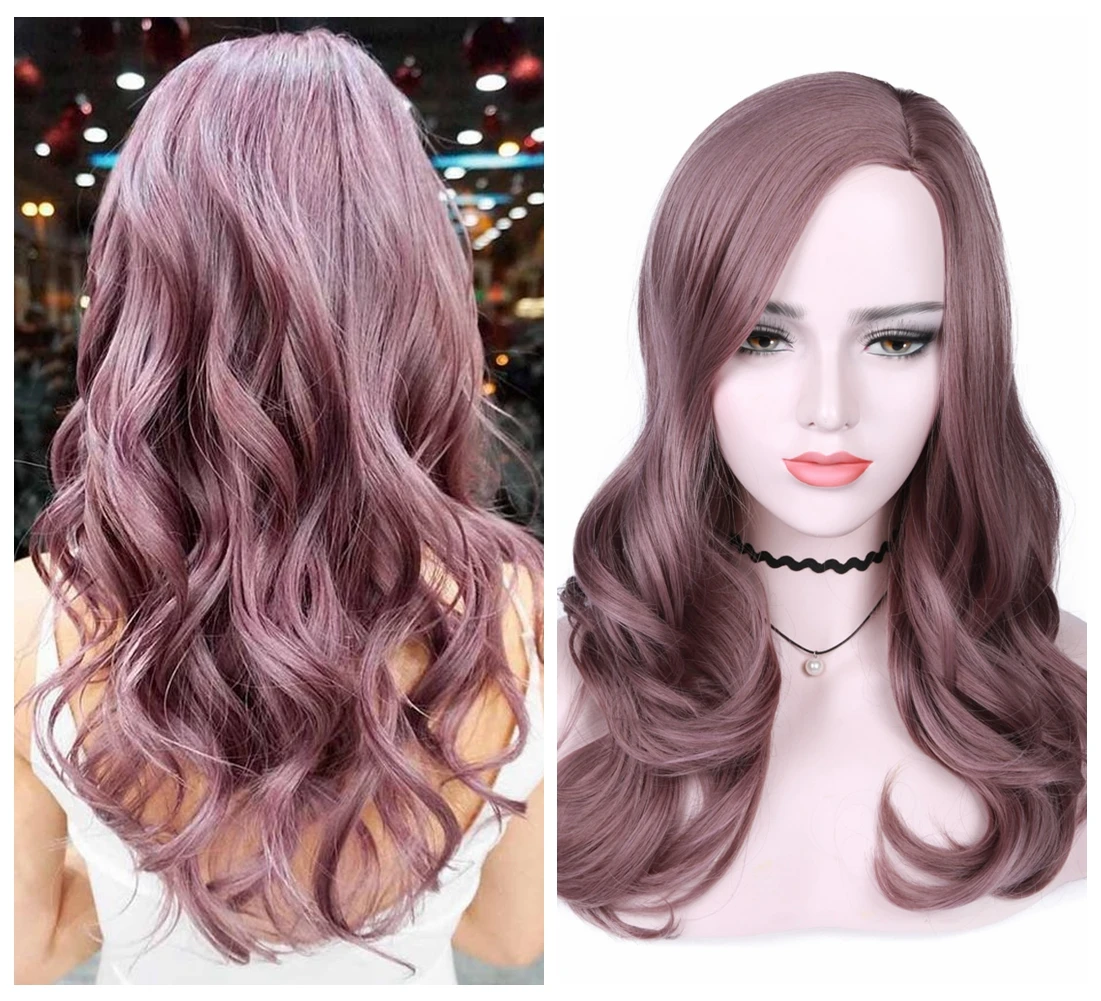 FAVE синтетические парики Длинные Ombre черный розовый/коричневый/блонд волосы высокая температура волокно Волнистые Косплей для черный белый женский парик
