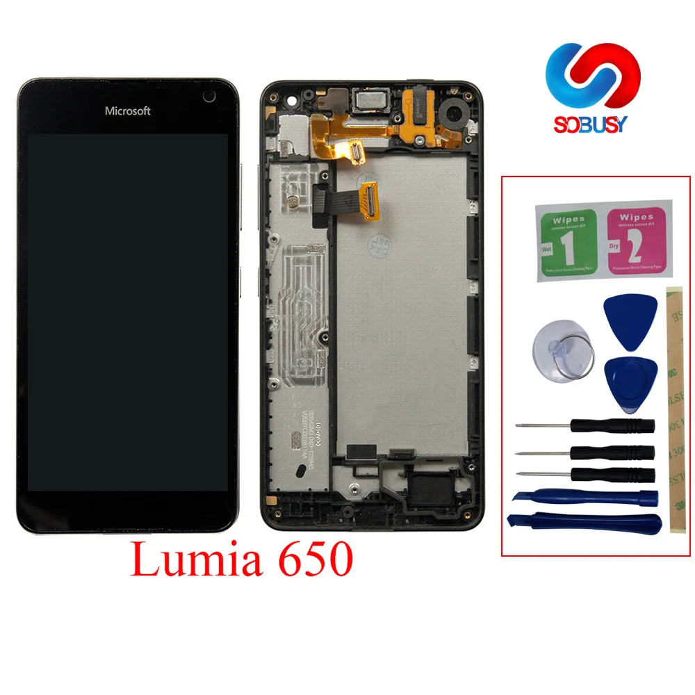 ЖК дисплей для Microsoft Nokia Lumia 650 сенсорный экран с дигитайзером в сборе рамкой RM 1152