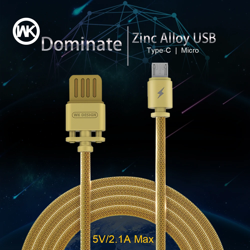 WK High-end класса люкс микро USB кабель для samsung S9 плюс A5 2017 Mi Max с 3 портами (стандарт C