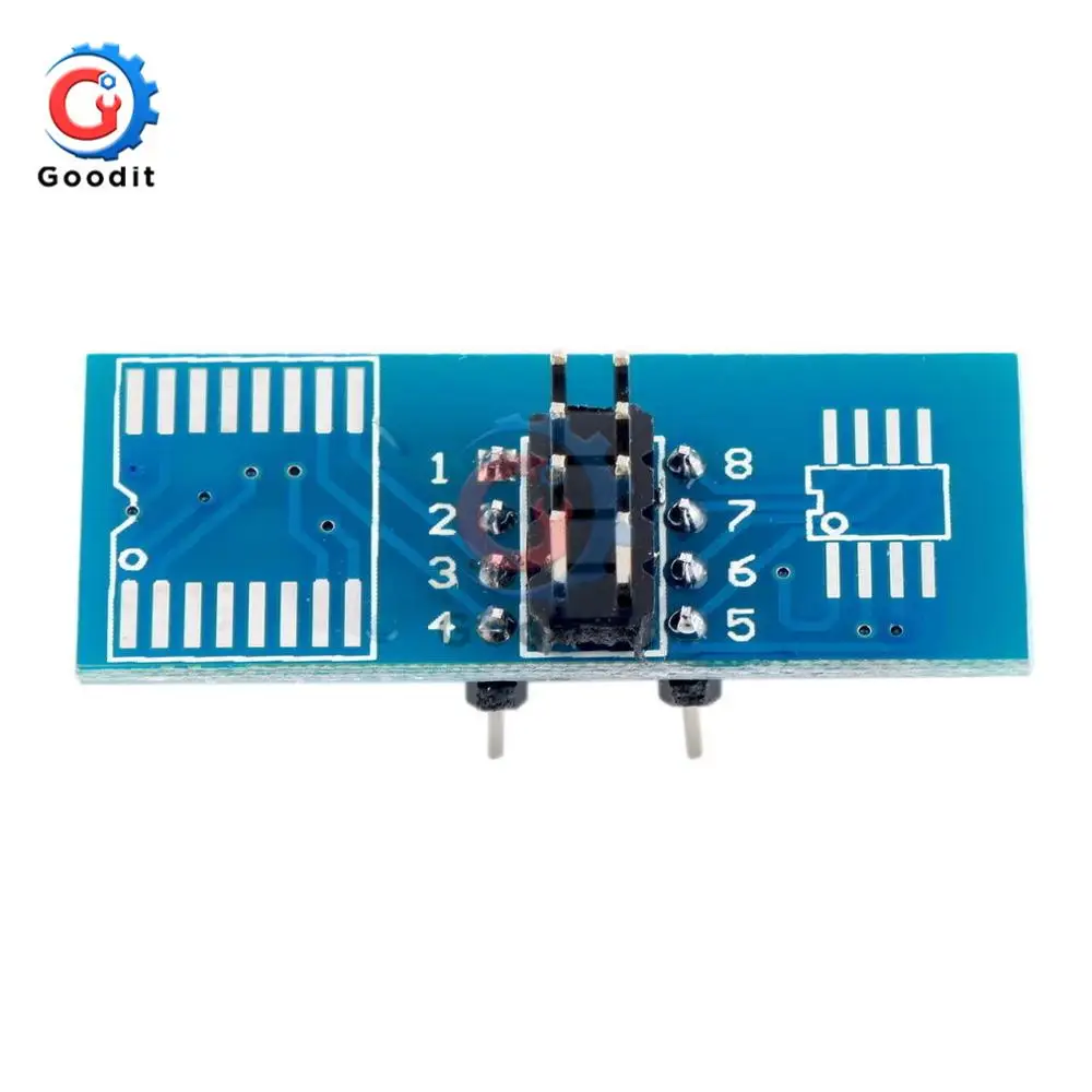 SOIC8 SOP8 DIP8 Формат Флэш-чип IC тестовые зажимы разъем Adpter BIOS 24 25 93 USB Программируемый