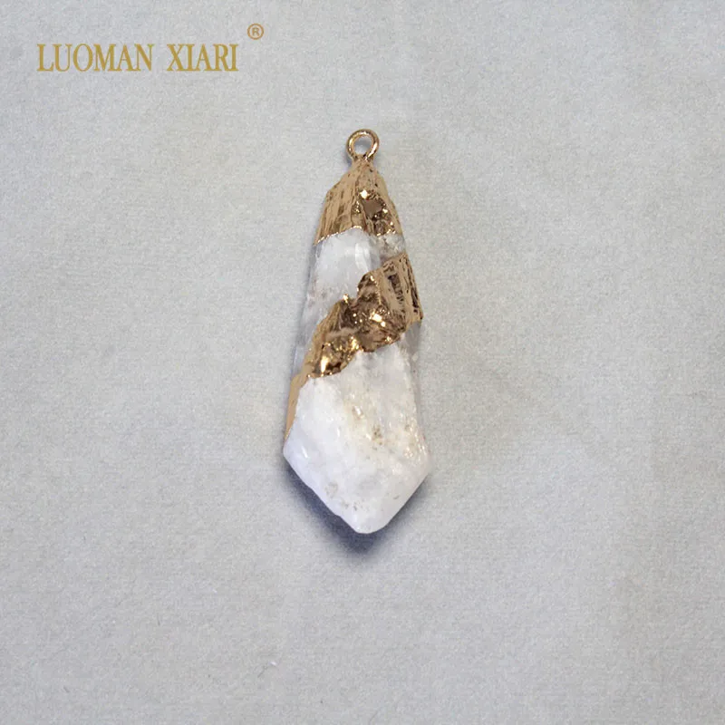 Оптовая продажа натуральный столбчатый белый кристалл столб кулон KC