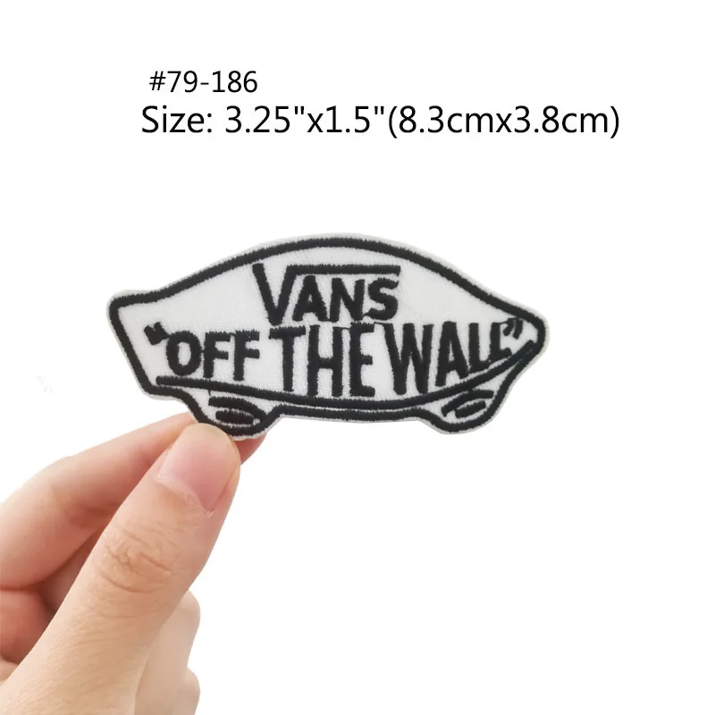 VANS Off The Wall патчи Go hiking путешествия сувенир значок горный море Луна татуировка с изображением звёзд MC Байкер Жилет Мотоцикл грудь передачи - Цвет: Антикварное серебро