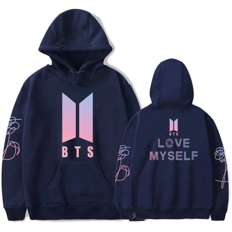 Мужской весенний и осенний хлопковый Молодежный модный свитер BTS Love Yourself Same Paragraph
