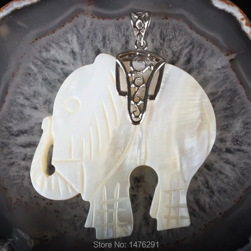 1 шт. перламутровая подвеска в виде слона 51 Х54 мм|pendant copper|bead skullpendant settings white gold |
