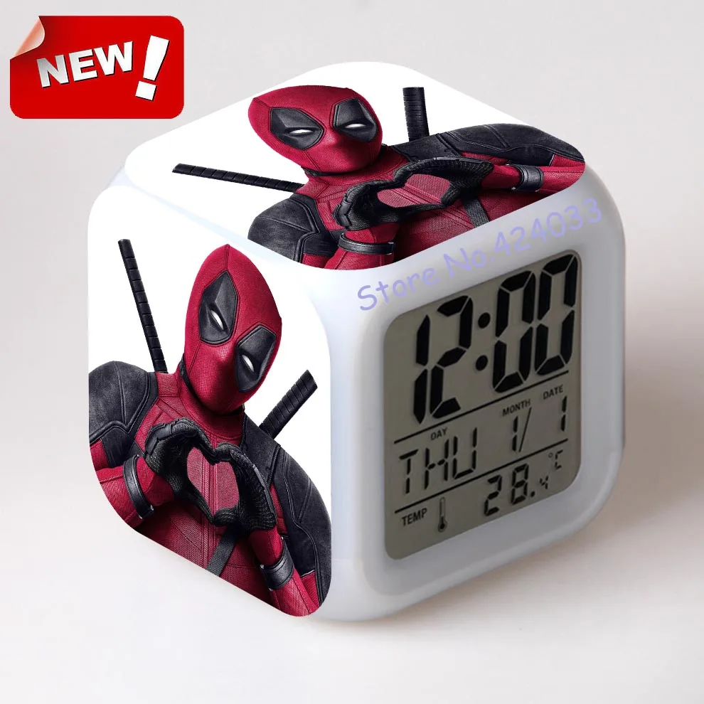 Дэдпул Часы электронный стол Цифровой klokken Orologio Digitale часы Relogio де меса Wake Up Light