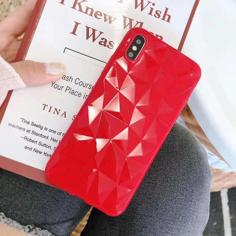 Роскошный прозрачный мягкий чехол из ТПУ с 3D бриллиантами для iPhone 6 S 7 8 Plus X XR XS MAX
