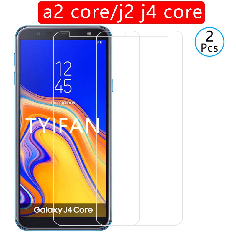 2 шт. закаленное стекло для samsung a2 j2 j4 core Защитная пленка экрана glas на galaxy a j 4 a2core
