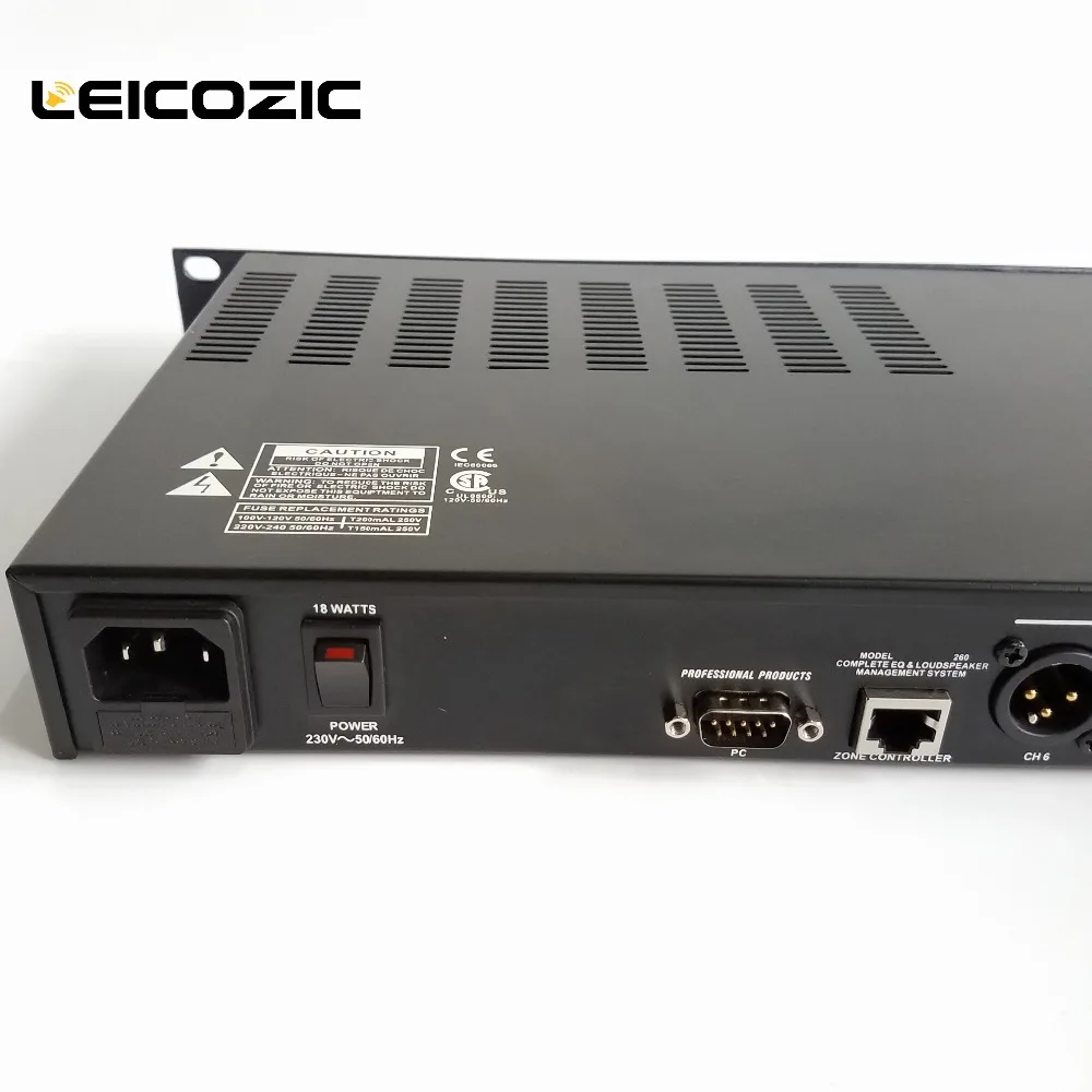 Leicozic стойка PA 260 3in6out драйвер стойка профессиональный аудио процессор громкоговоритель система управления Оригинальное программное обеспечение pro audio