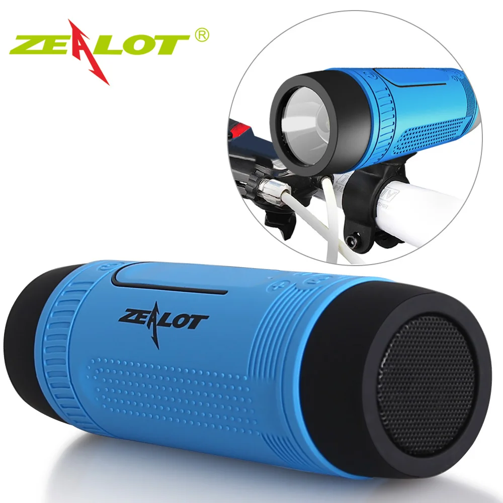 

Zealot S1 Portable Bluetooth Speaker Wireless Bicycle Speaker+fm Radio Outdoor Waterproof Boombox Support TF Card,AUX,Flashlight