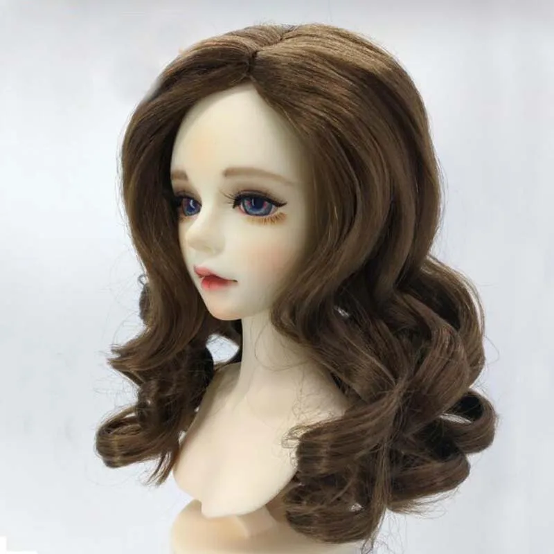 1 шт. аксессуары для кукол BJD кукла парик 1/4 1/3 кудрявый парик для кукол - Цвет: Color as pic