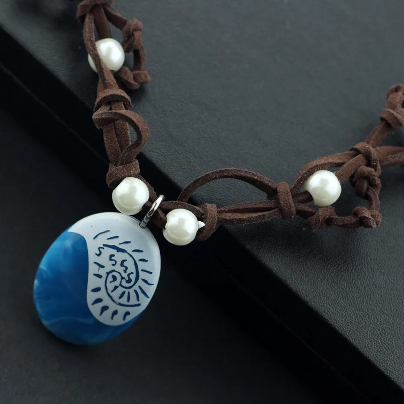 24 шт./лот аниме Косплэй ювелирные изделия Moana Ocean Romance Rope Chain Мощность ожерелья