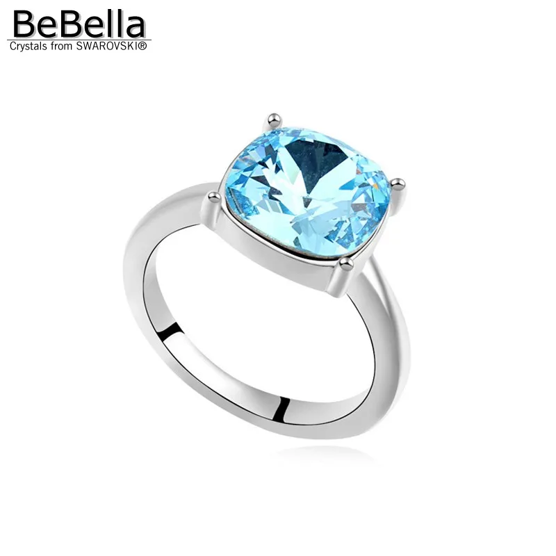 BeBella Новое геометрическое кольцо с кристаллом для вечеринки сделанное из
