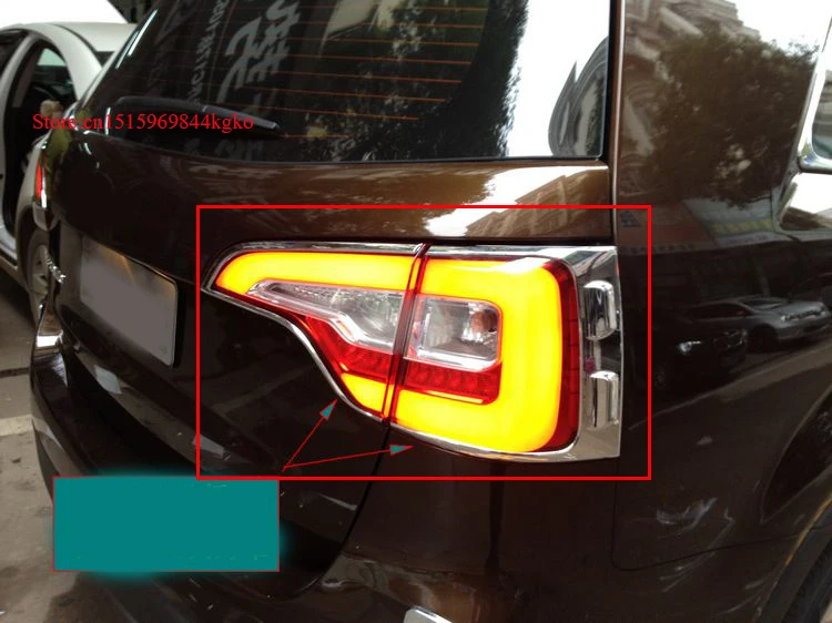 Высокое качество! Новый 13 2014 для kia Sorento 2013 2015 хромированный задний фонарь Крышка