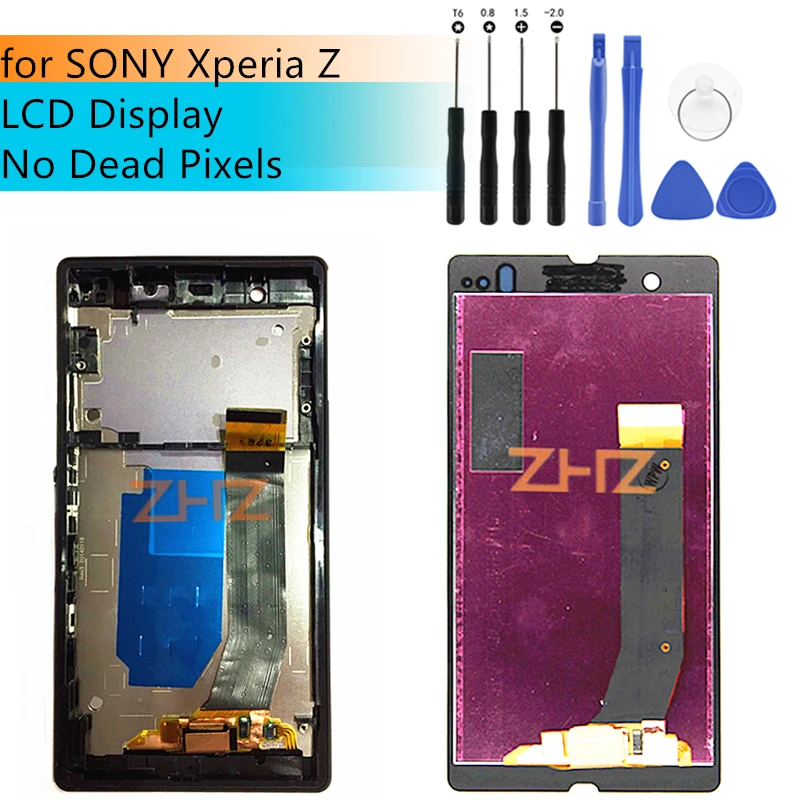 Дисплей для SONY Xperia Z, ЖК-дисплей, сенсорный экран с рамкой, сменные детали для SONY Xperia Z, L36H, C6603, C6602, C6606 Дисплей для SONY Xperia Z, ЖК-дисплей, сенсорный экран с рамкой, сменные детали для SONY Xperia Z, L36H, C6603, C6602, C6606