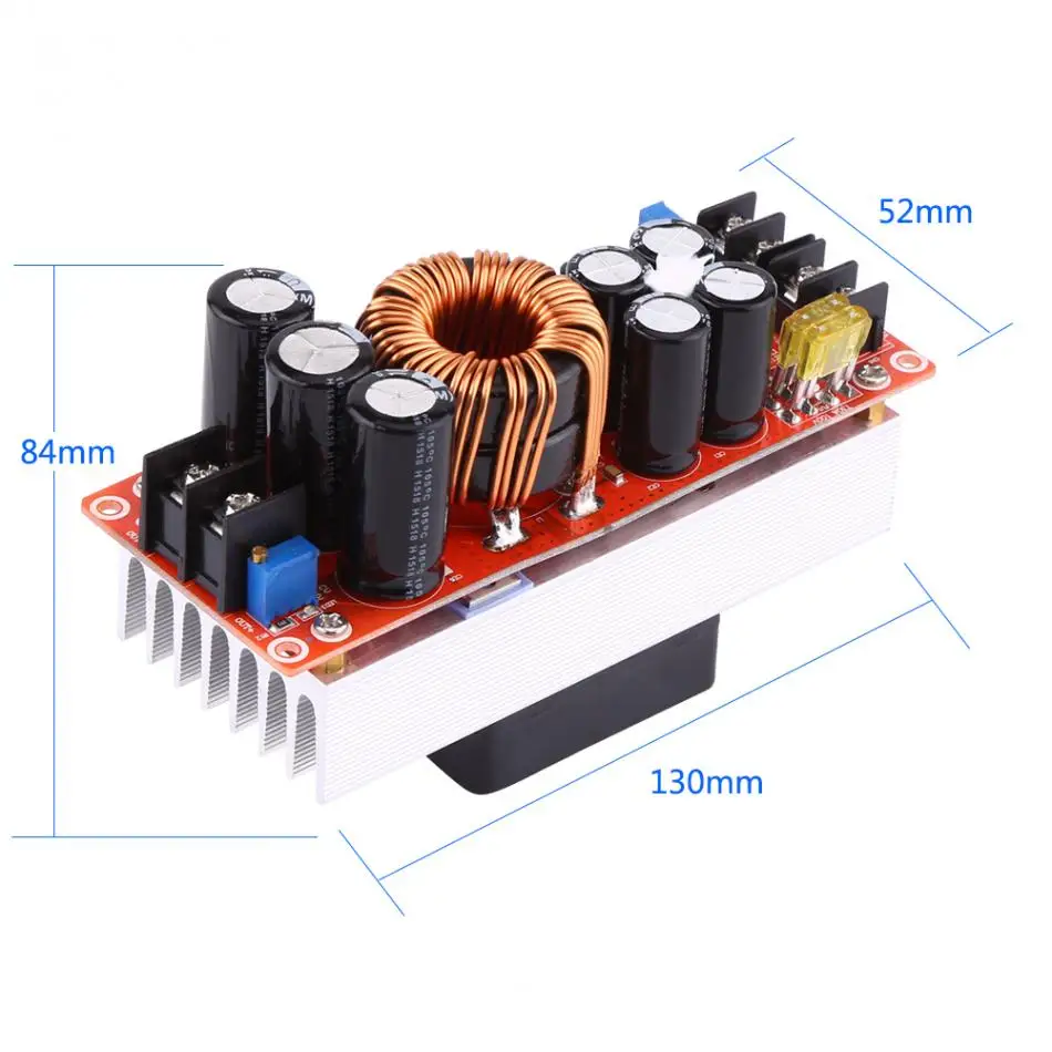 1500 Вт 30A DC повышающий преобразователь Повышающий Модуль DC10 60V DC12 90V с охлаждающим