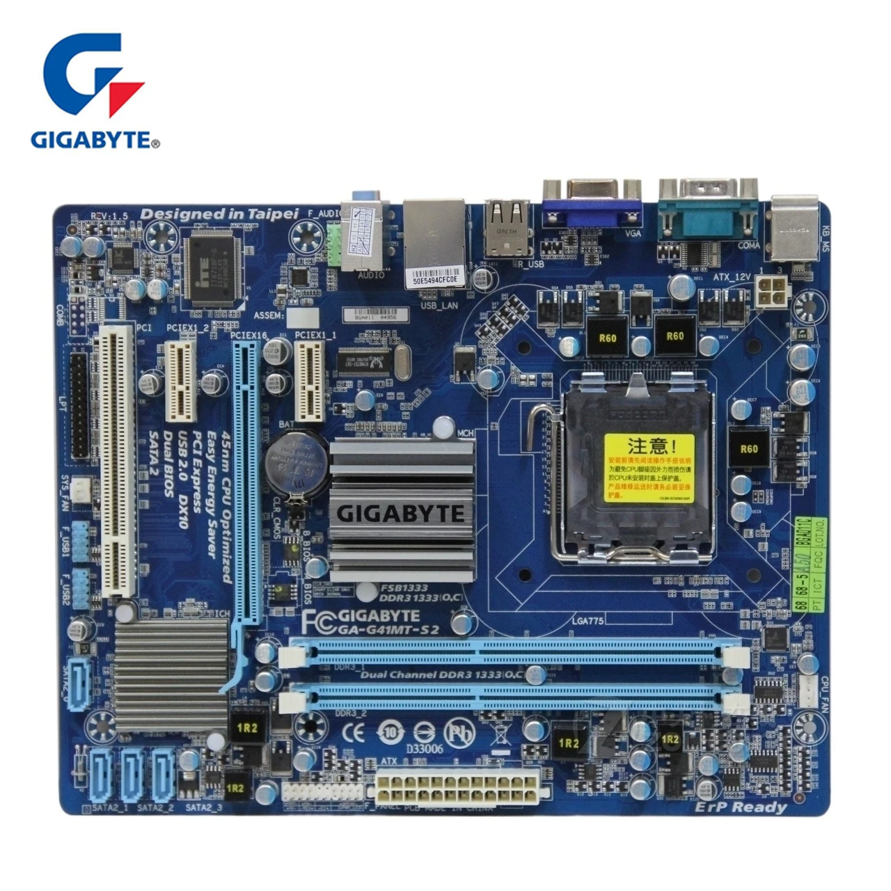 LGA 775 DDR3 для Gigabyte GA G41MT S2 S2PT материнская плата Micro ATX USB2.0 десктопная G41