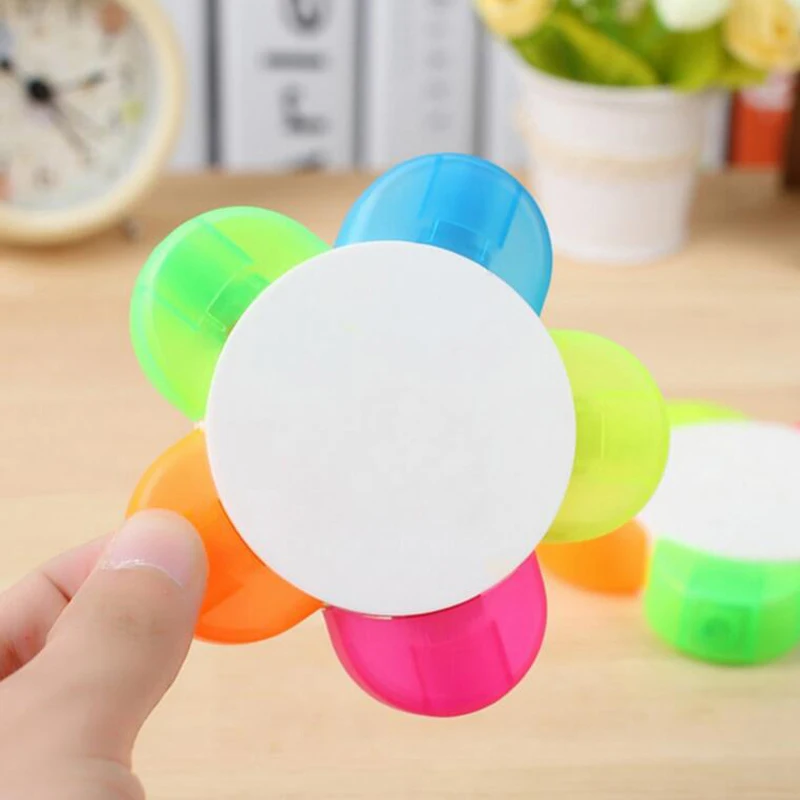 

Новинка, 5 шт./лот, креативные цветные ручки-хайлайтеры в форме цветка, подарочные ручки, модные офисные и школьные цветные ручки для письма