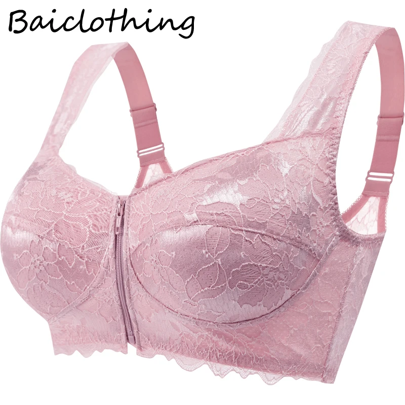 Baiclothing Женская застежка спереди бюстгальтер пуш ап охват легкой подкладке