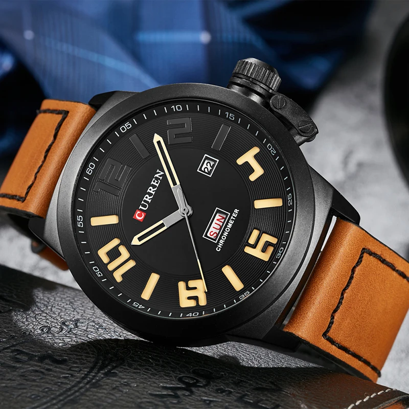 

New Arrival CURREN Men's Sports Quartz Watch Men Top Brand Luxury Watch Man Quartz Clock male Fashion Relogio Masculino Date