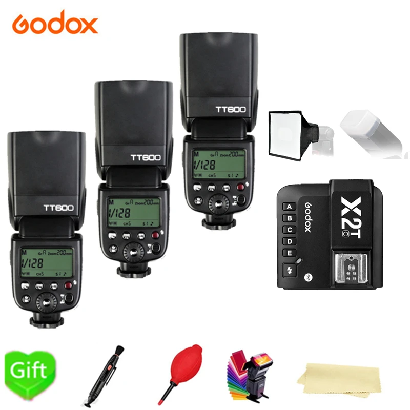 

3X Godox TT600 TT600S Вспышка Speedlite 2,4G беспроводной TTL 1/8000s + фотовспышка/N/S/F/O/P триггер для Canon Nikon sony fuji olympus