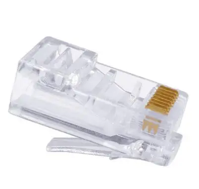 100 шт. с кристаллической головкой в течение пяти RJ45 компьютерные сети док разъем