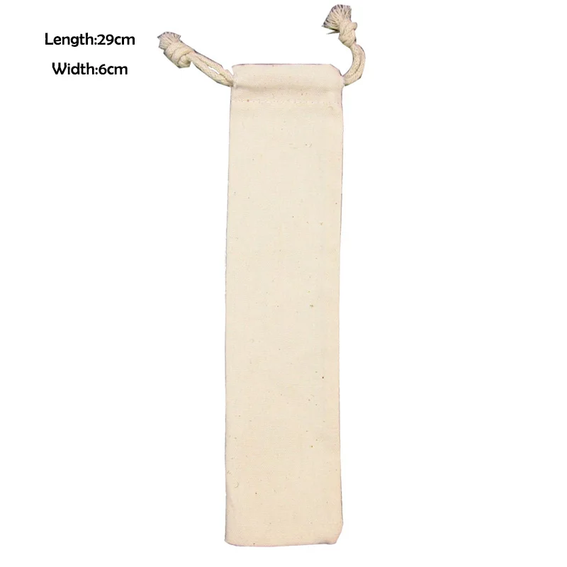 cotton 29cm 50 шт/лот нетканый мешочек из ткани/мешочек для соломинки из нержавеющей стали/палочки для еды/столовая посуда - Цвет: cotton 29cm