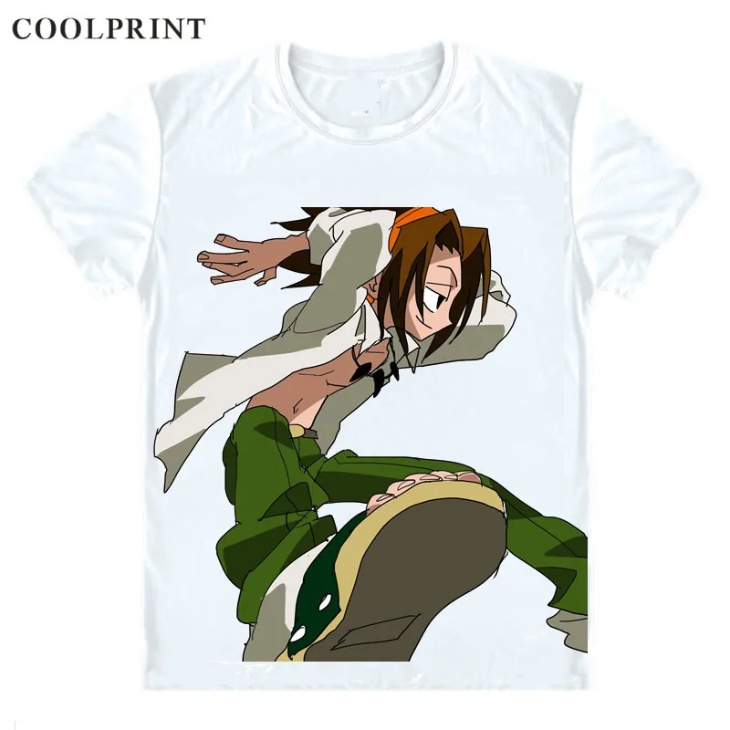 Футболка Asakura Yoh Yo Повседневная футболка Shaman King Hiroyuki Takei Kingu Высококачественная с
