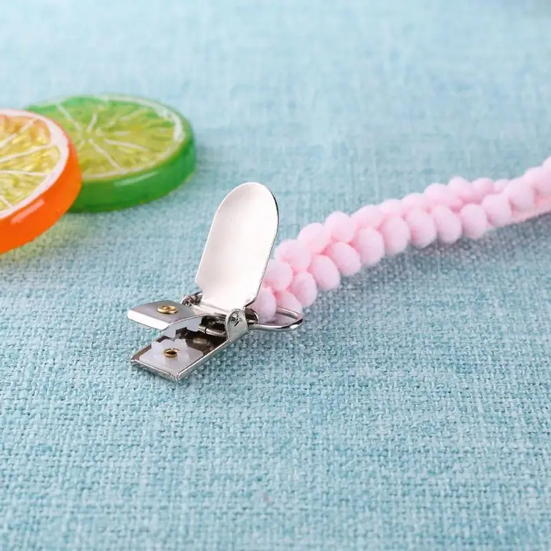 Клипсы для соски нетоксичные зажимы для мыла помпон ребенка прорезывания зубов соски держатель Анти капля цепи пустышки зажимы детские игрушки-жвачки