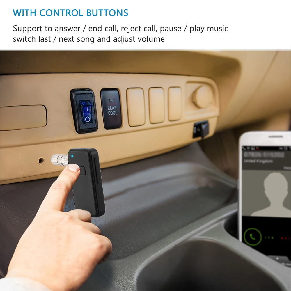 Vingtank Универсальный 3 5 мм автомобильный комплект Bluetooth 4 1 приемник музыкальный