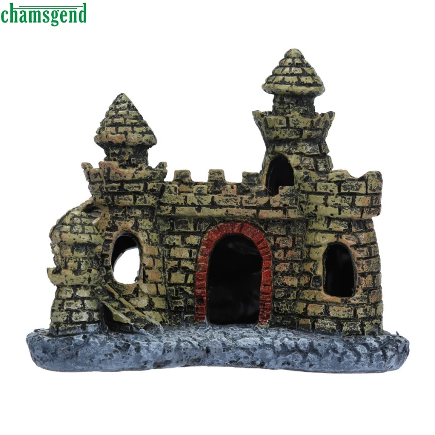 CHAMSGEND креативные Мультяшные полимерные замки для аквариума украшение &quotзамок&quot