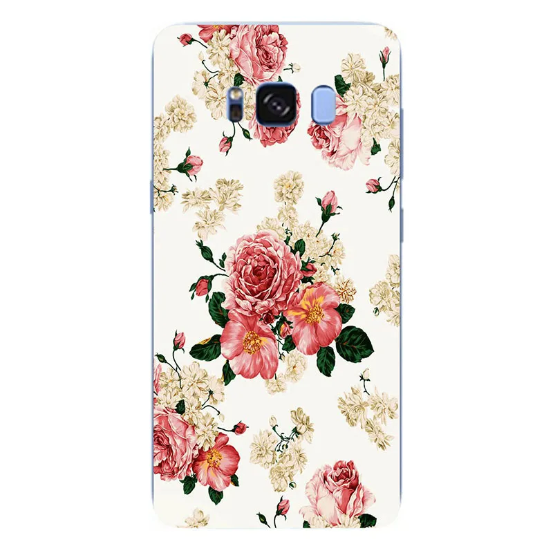 Чехол для samsung Galaxy S8 плюс цветок мультфильм листья керамика задняя крышка Мягкий