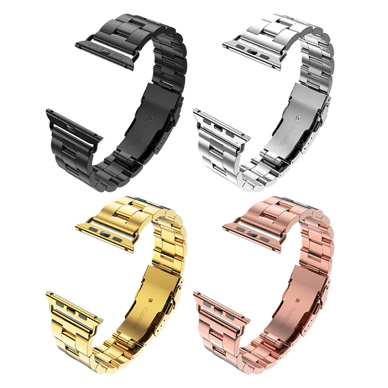 HOCO 2020 ремешок из нержавеющей стали для Apple Watch SE Band 40 мм 44 с двойной пряжкой
