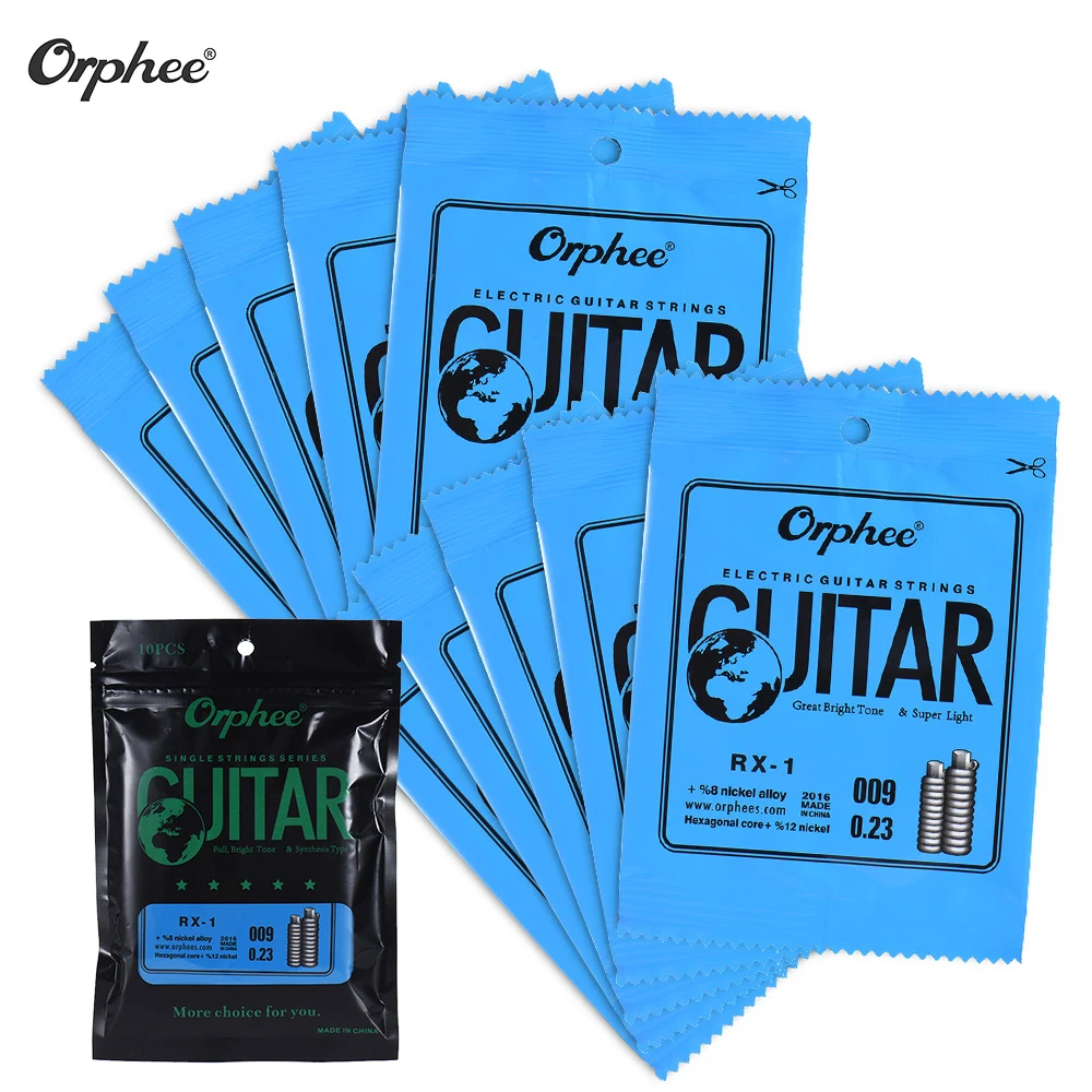 Orphee RX 1 одна гитарная струна для электрогитары 1st E/ 2nd B/ 3rd G String (.009) 10 Pack никель