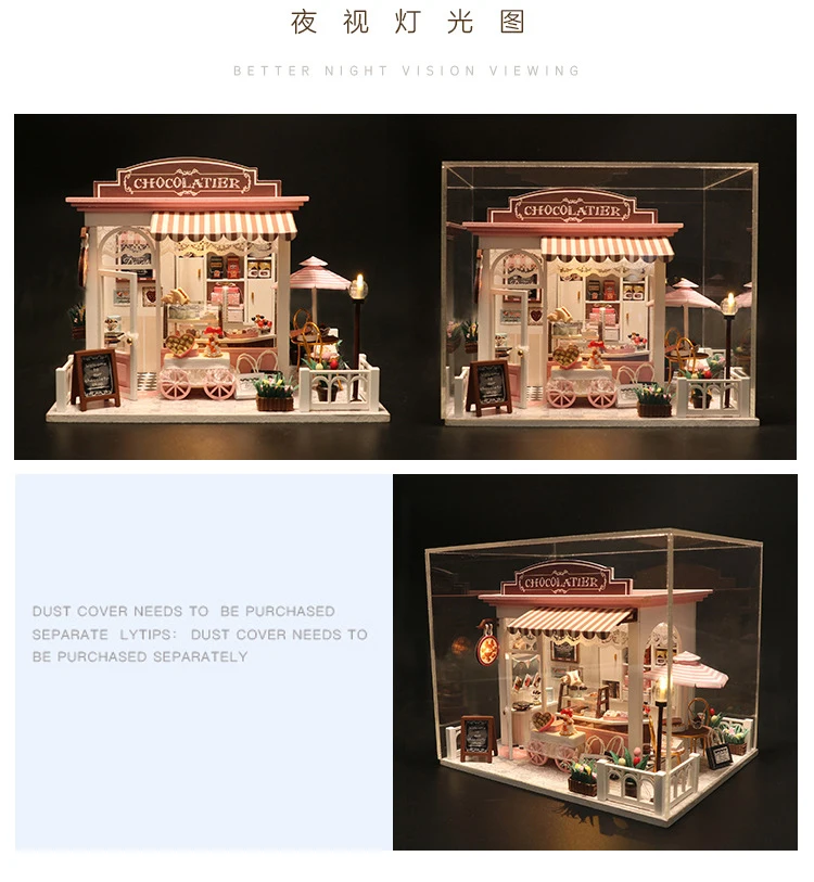 Милый номер Diy кукольный дом Миниатюрный 3D мебель деревянный Miniaturas собрать кукольный домик игрушки для детей рождественские подарки
