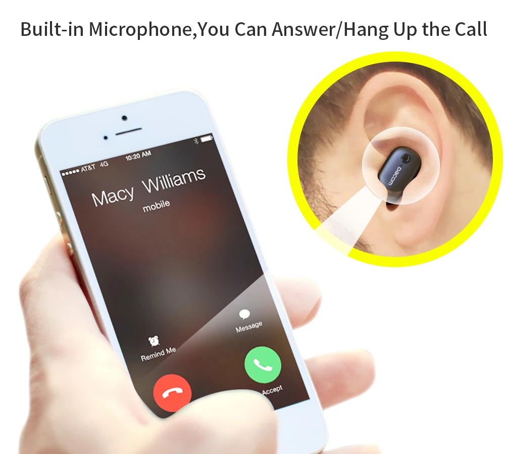 Новейшие оригинальные наушники DACOM K8i Bluetooth 4 2 мини беспроводные вкладыши HD