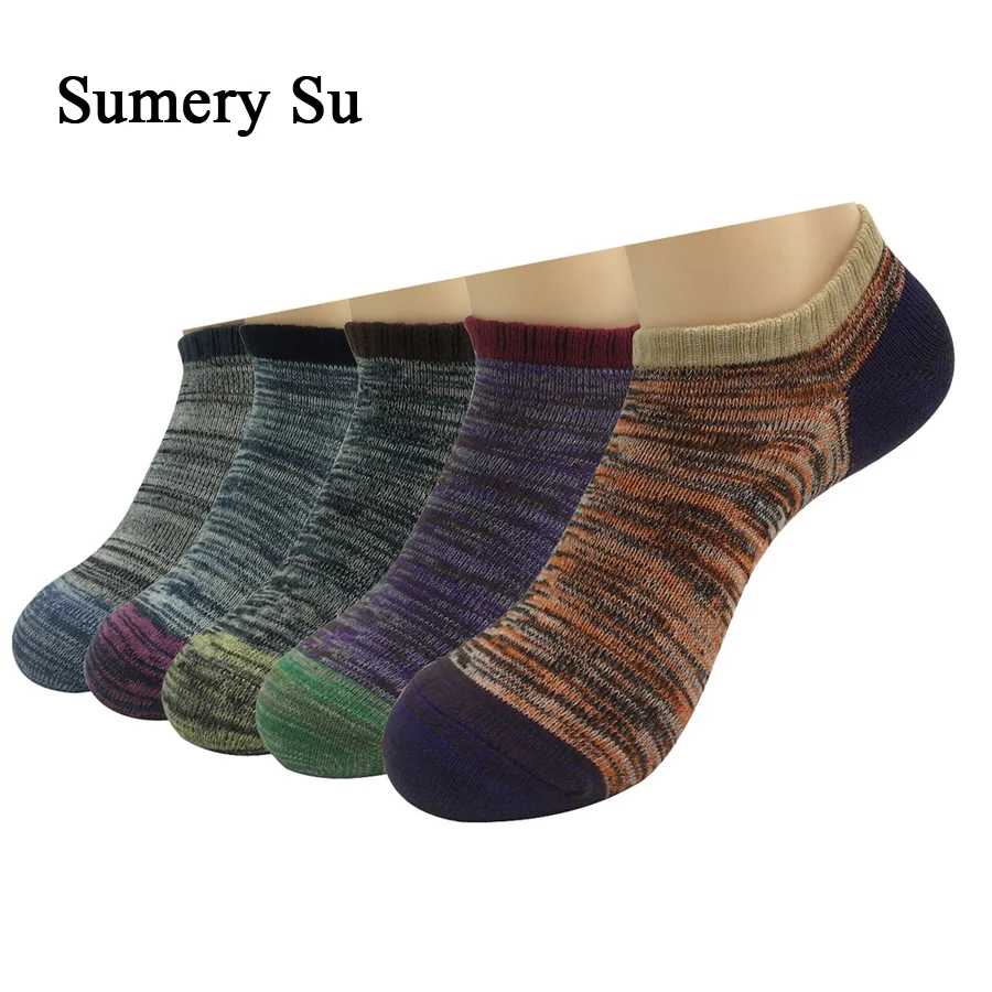 5 Pairs/Lot Happy Socks Men Harajuku Style Japanese Korea Socks Brand Design Cotton Casual Short Ankle Socks Male Hot Sale