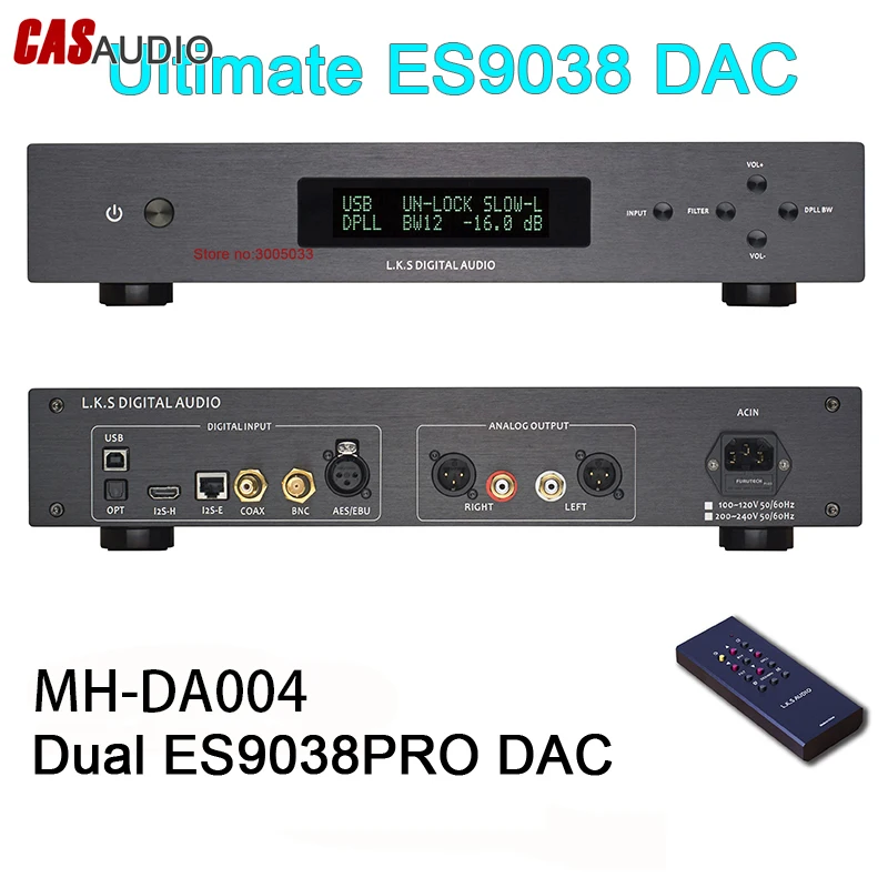 MH DA004 HI END DAC Dual ES9038PRO ES9038 USB DSD кристек CCHD957 Femto осциллятор