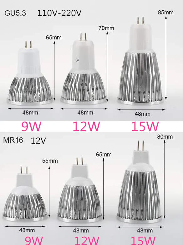 10 шт. Сверхъяркие светодиодные лампы GU10 GU5.3 E27 E14 B22 MR16|e27 15w|e27e27 led light bulb |