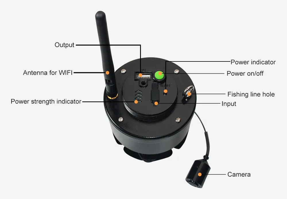 Wifi подводная камера FF3309 80 м беспроводной Рабочий диапазон Карп эхолот глубже Fishfinder Рыбалка подходит для Android/IOS APP