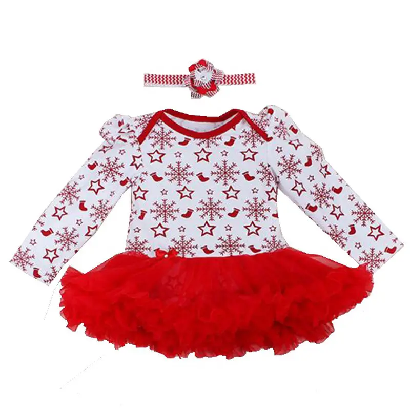 First Christmas For Baby Girl Clothing Sets Romper Tutu Dress Newborn Costumes Jumpsuit Outfits Short Sleeve Party | Детская одежда и